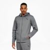 Clothing * | Puma Train Pwr Fleece Fz Men'S Hoodie Medium Gray Heather