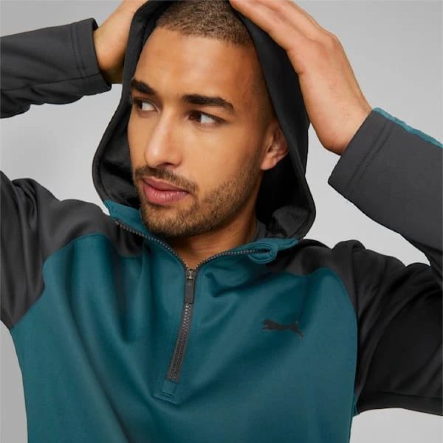 Clothing * | Train Off Season Men'S Training Hoodie Varsity Green-Puma Black