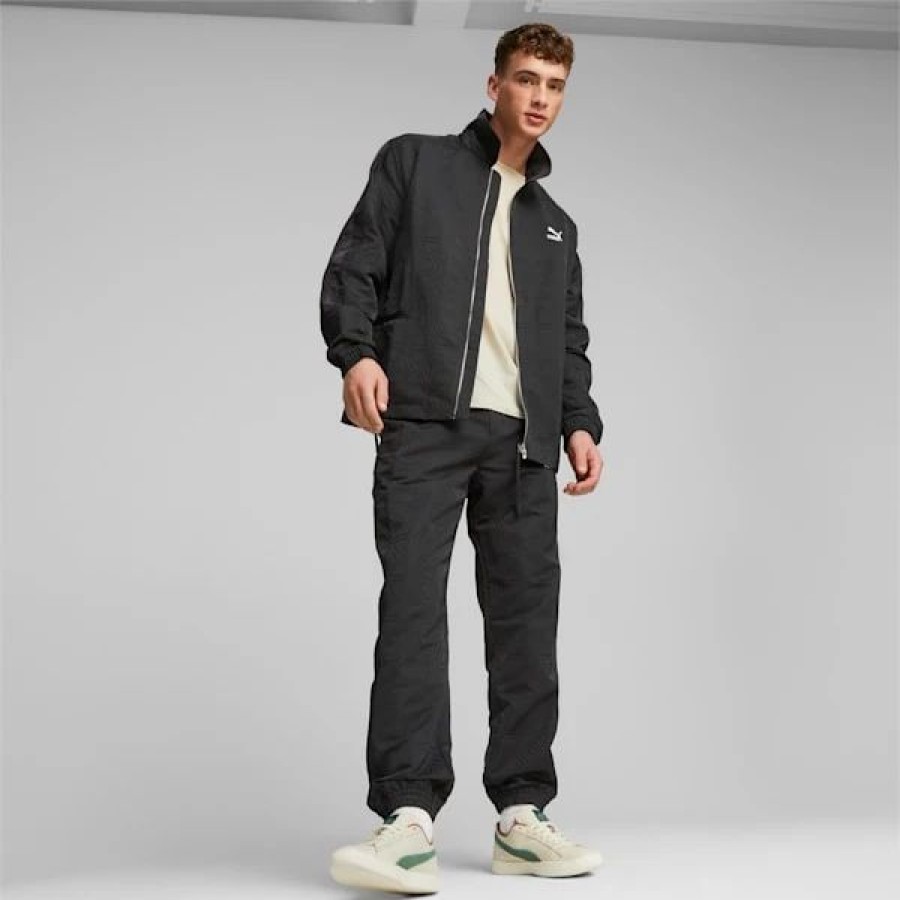 Clothing * | Luxe Sport T7 Printed Jacket Men Puma Black