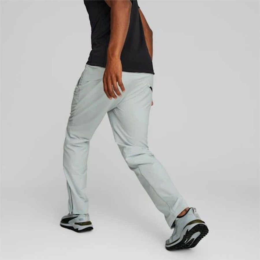 Sports * | Puma Seasons Raincell Men'S Running Pants Platinum Gray