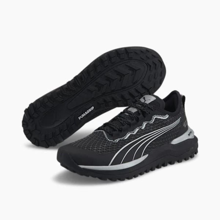 Shoes * | Voyage Nitro 2 Gore-Tex Men'S Running Shoes Puma Black-Metallic Silver