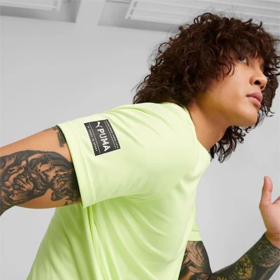 Sports * | Puma Fit Logo Graphic Men'S Training Tee Fast Yellow