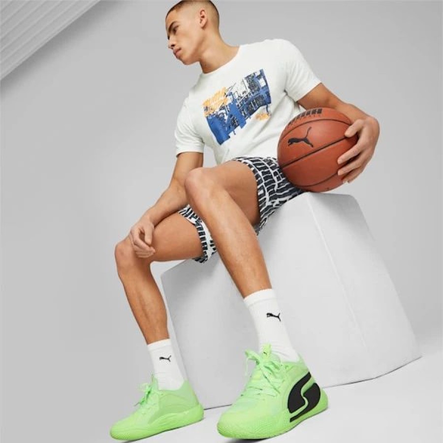 Shoes * | Court Rider Chaos Basketball Shoes Fizzy Lime-Puma Black