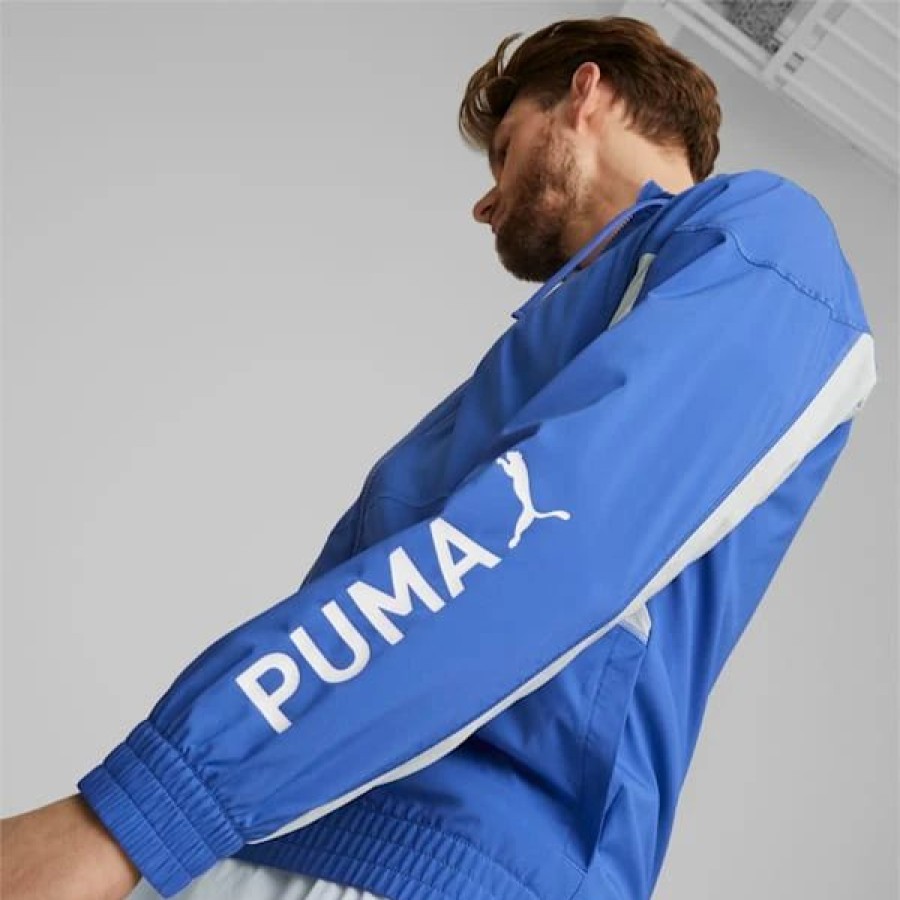 Clothing * | Puma Fit Wovenmen'S Training Jacket Royal Sapphire