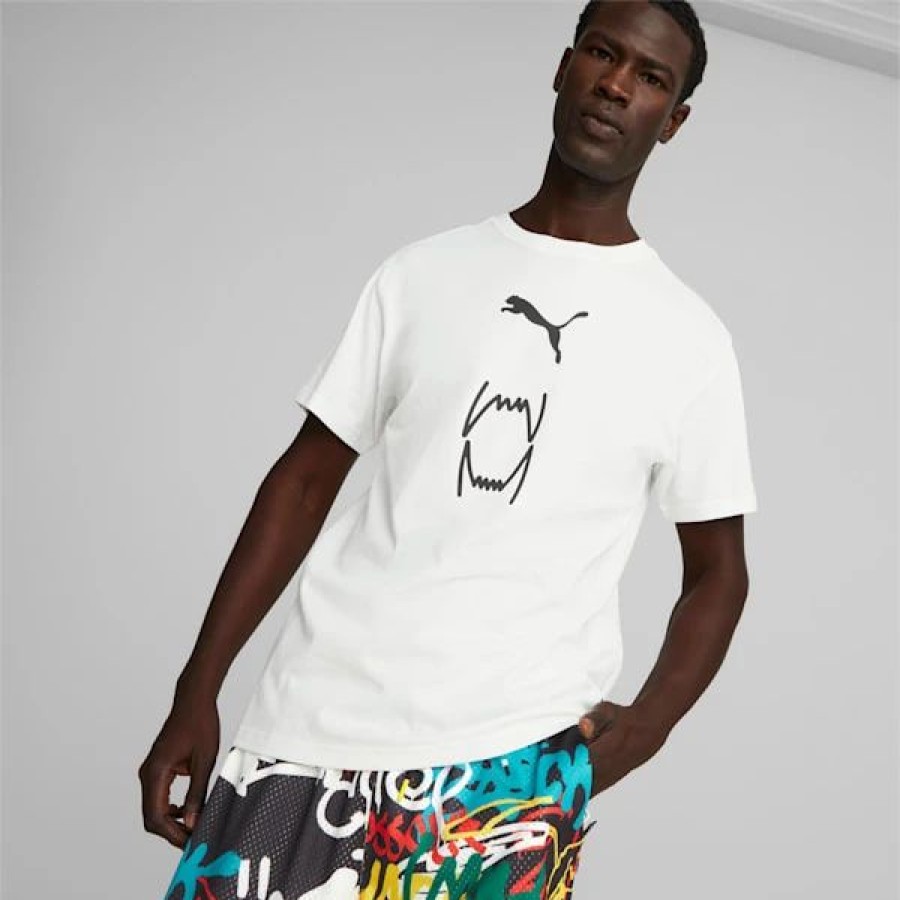 Sports * | Franchise Core Basketball Men'S Tee Puma White