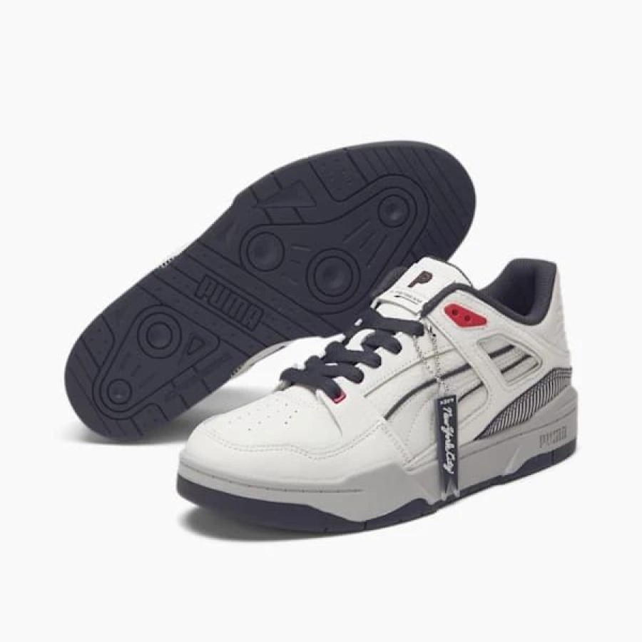 Shoes * | Puma Nyc Slipstream Park Flagship Men'S Sneaker Warm White-Harbor Mist-For All Time Red