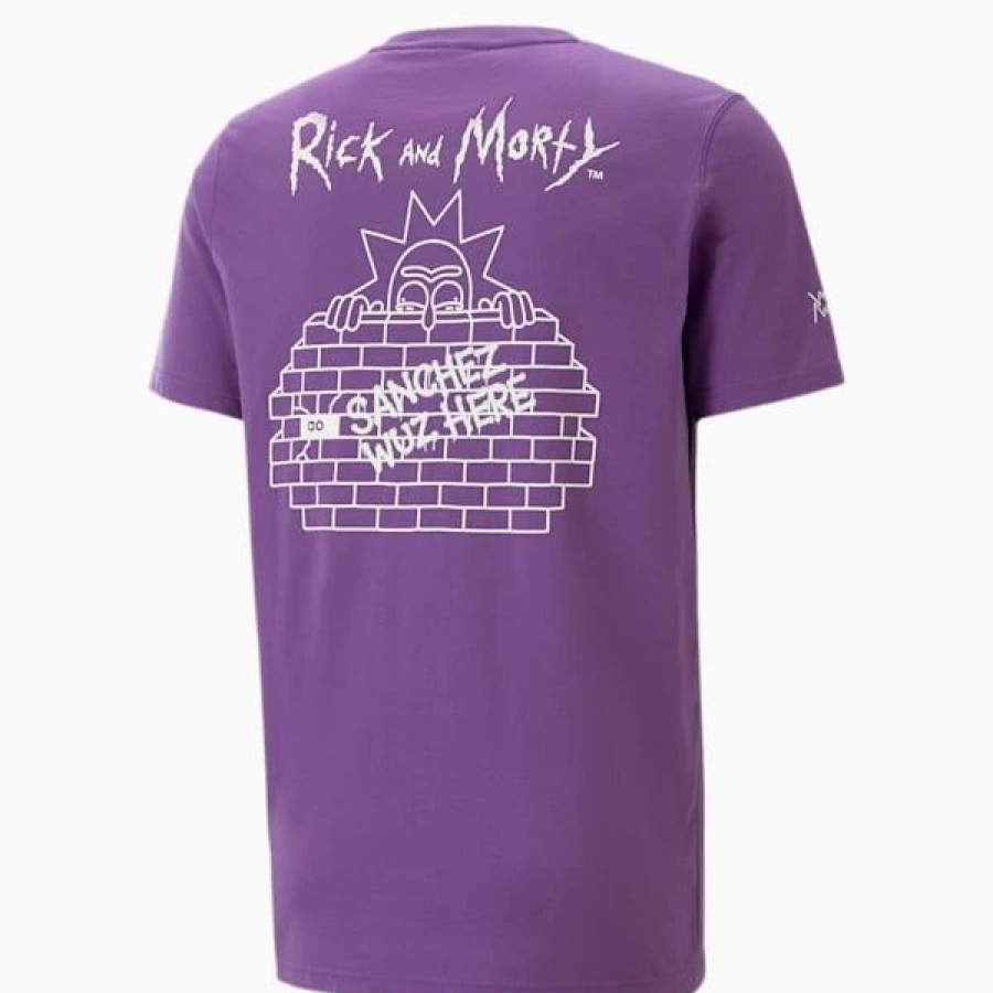 Sports * | Puma X Rick And Morty Sanchez Wuz Here Men'S Basketball Tee Royal Lilac : Sold Out