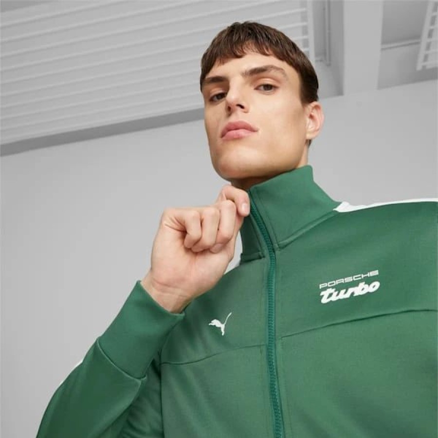 Sports * | Porsche Legacy Mt7 Men'S Track Jacket Vine-Puma White