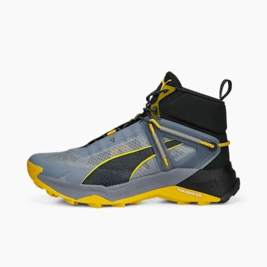 Shoes * | Explore Nitro Mid Men'S Hiking Shoes Gray Tile-Puma Black-Fresh Pear