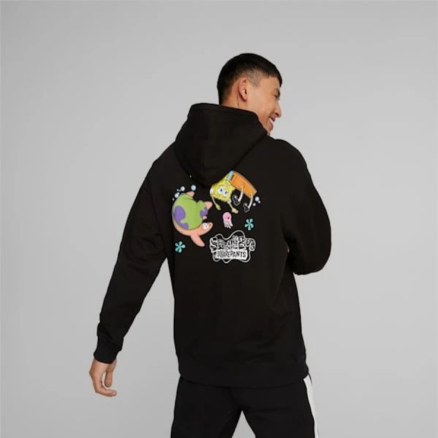 Clothing * | Puma X Spongebob Men'S Hoodie Puma Black