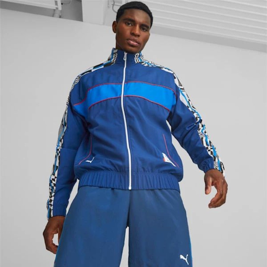 Sports * | Puma Bmw M Motorsport Men'S Statement Jacket Pro Blue-M Color