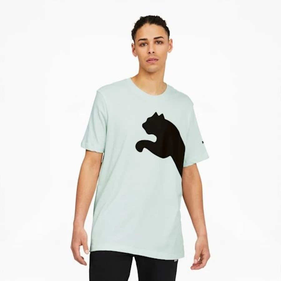 Clothing * | Puma Oversized Logo Men'S Tee Ice Flow