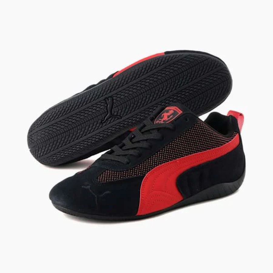 Shoes * | Scuderia Ferrari Metal Energy Speedcat Driving Shoes Puma Black-Rosso Corsa