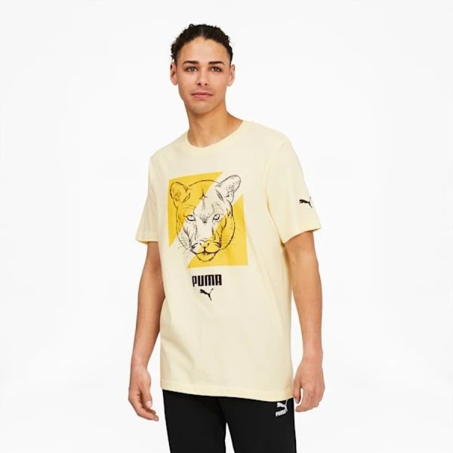 Clothing * | Puma Wild Cat Graphic Men'S Tee Anise Flower