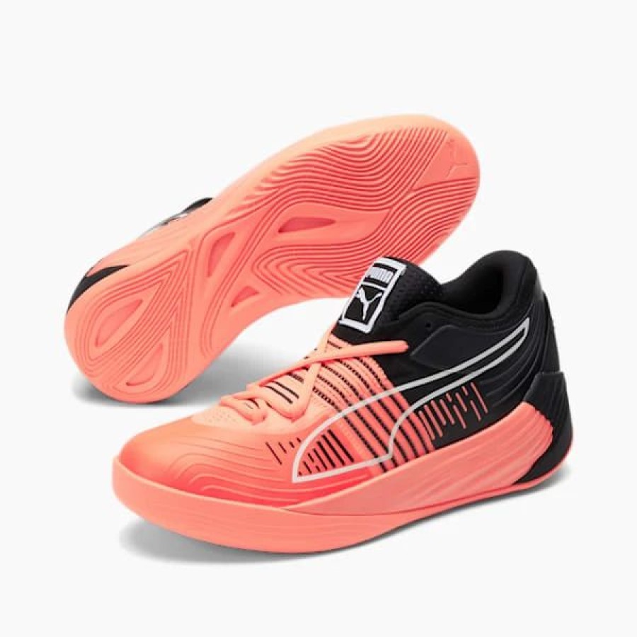 Shoes * | Fusion Nitro Basketball Shoes Neon Citrus-Puma Black