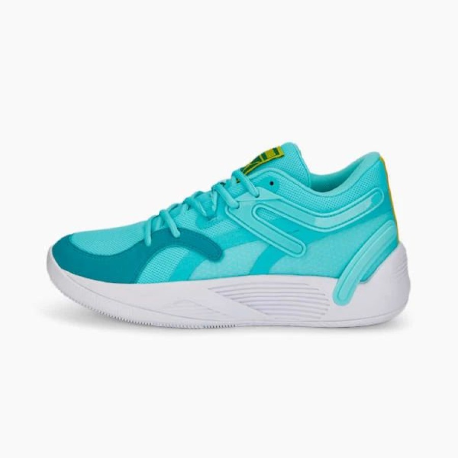 Shoes * | Puma Trc Blaze Court Basketball Shoes Elektro Aqua-Deep Aqua