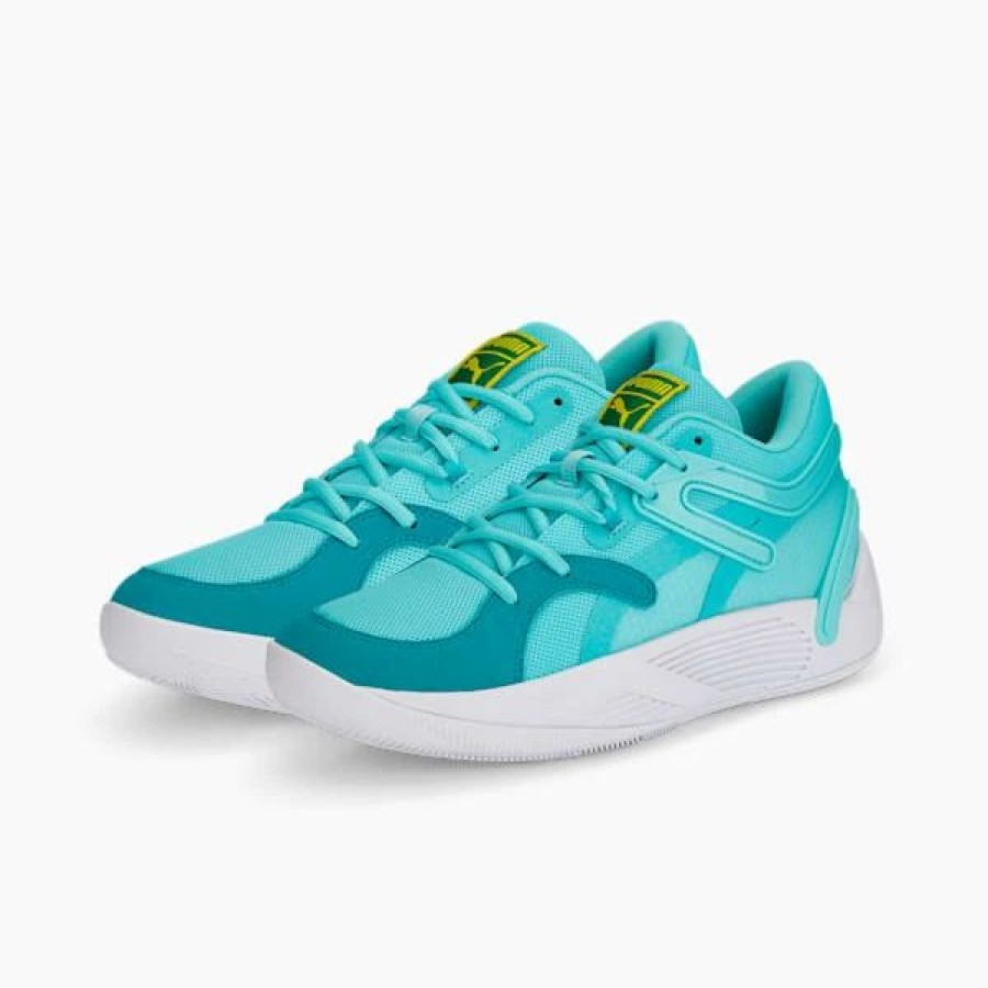 Shoes * | Puma Trc Blaze Court Basketball Shoes Elektro Aqua-Deep Aqua