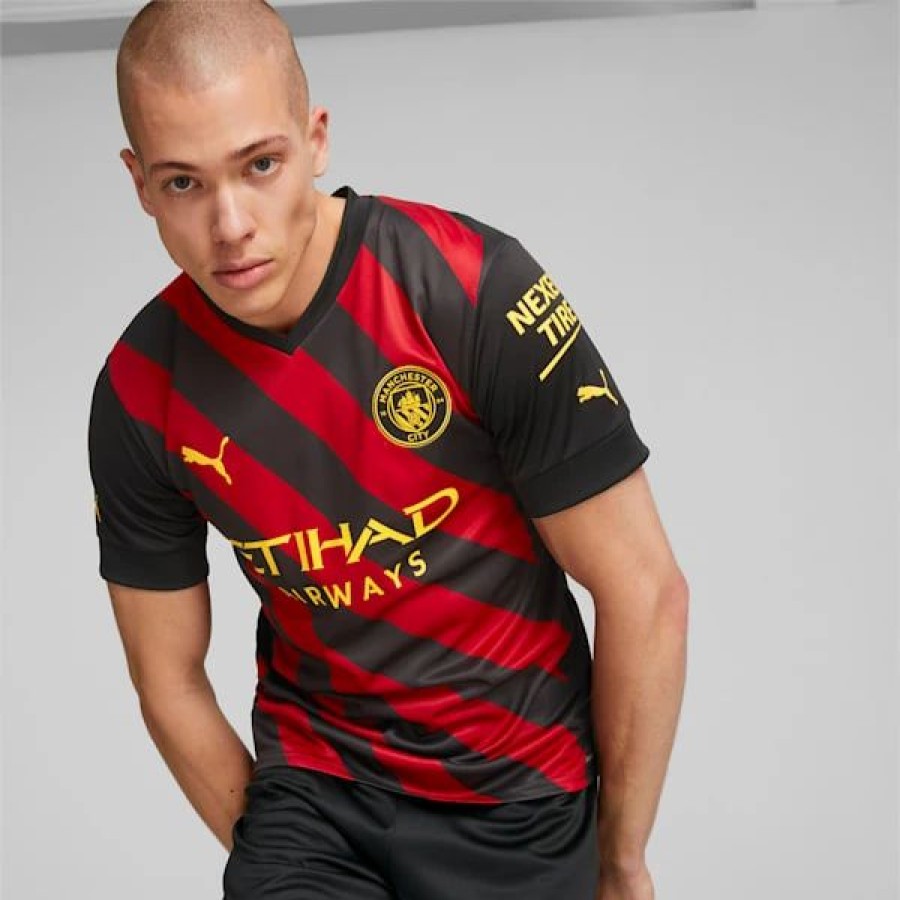 Sports * | Manchester City F.C. Away '22/'23 Men'S Replica Jersey Puma Black-Tango Red