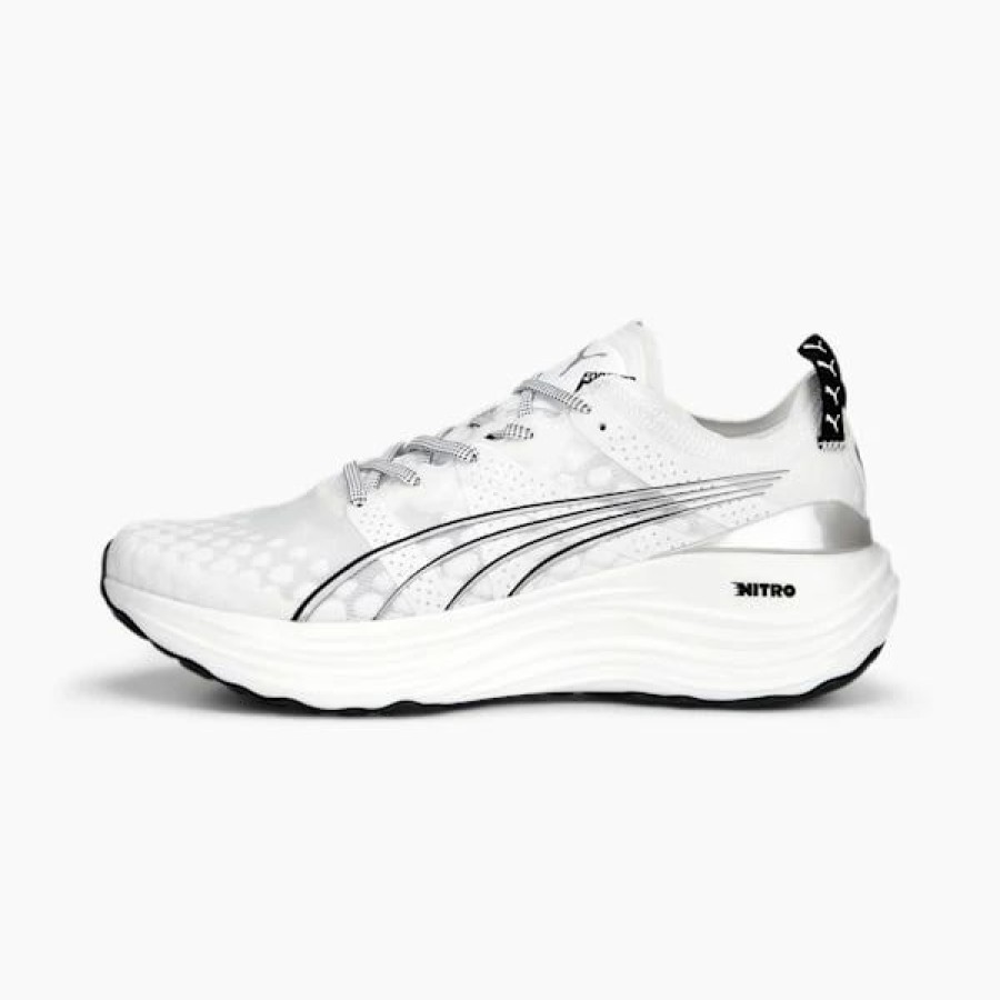 Shoes * | Foreverrun Nitro Men'S Running Shoes Puma White-Puma Black