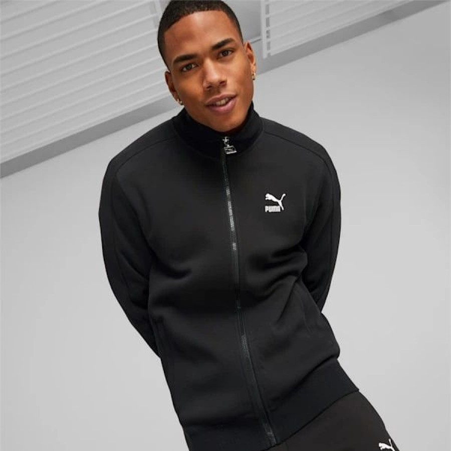 Clothing * | T7 Men'S Track Jacket Puma Black