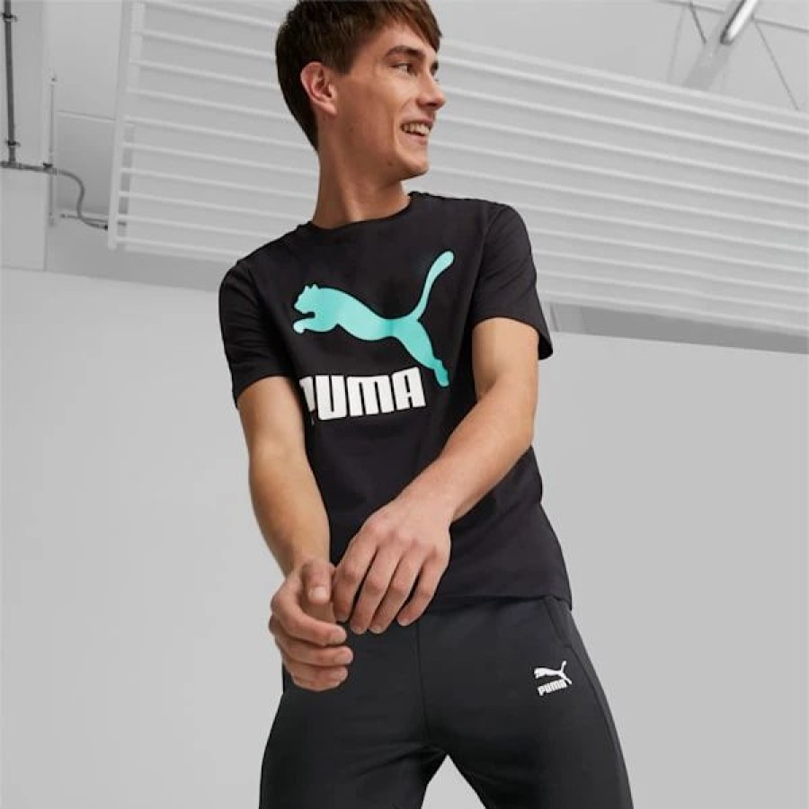 Clothing * | Classics Men'S Logo Tee Puma Black-Mint