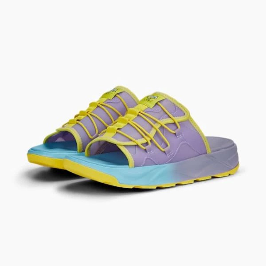 Shoes * | Puma X Spongebob Rs Slides Vivid Violet-Lucent Yellow-Hero Blue : Sold Out