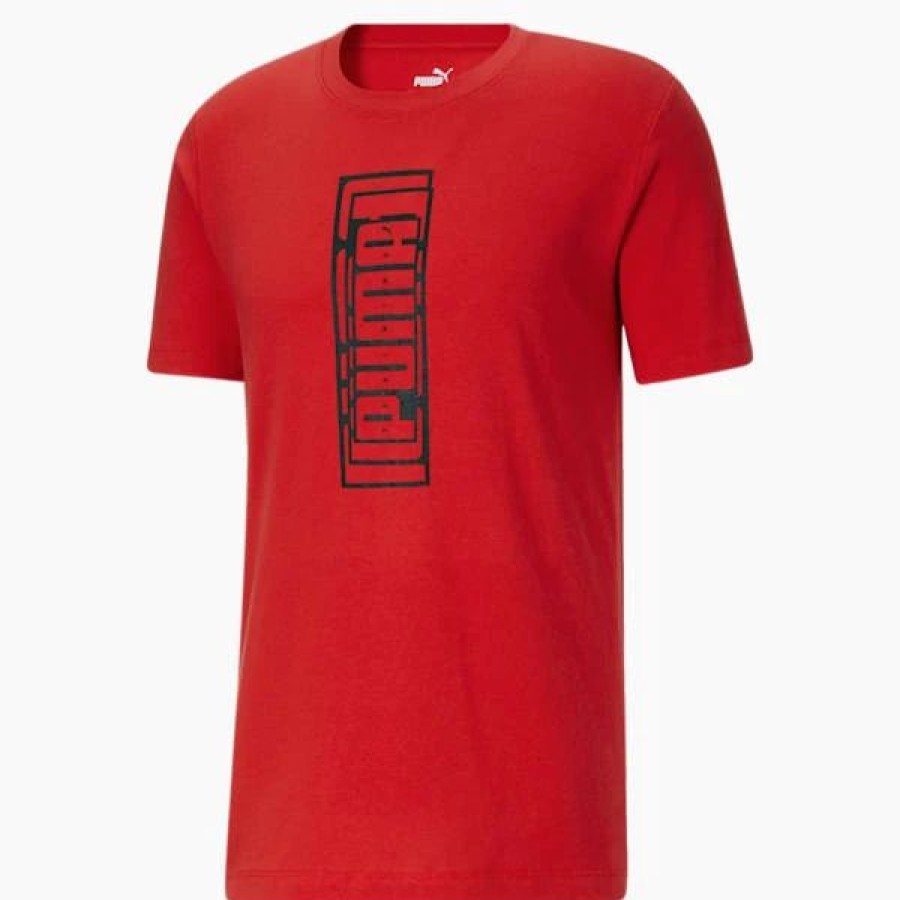 Clothing * | Vert Puma Men'S Tee Inf High Risk Red-Puma Black