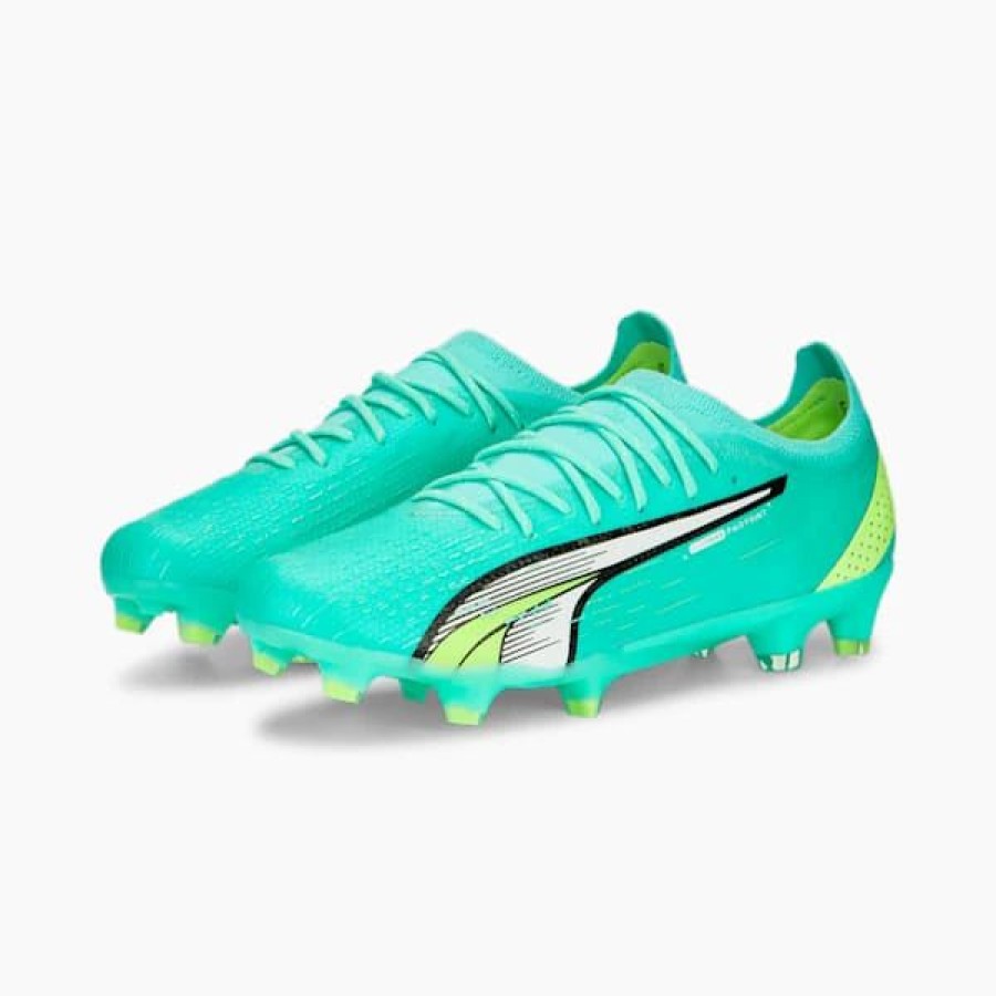 Shoes * | Ultra Ultimate Fg/Ag Soccer Cleats Electric Peppermint-Puma White-Fast Yellow