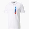 Sports * | Bmw M Motorsport Graphic Men'S Polo Shirt Puma White