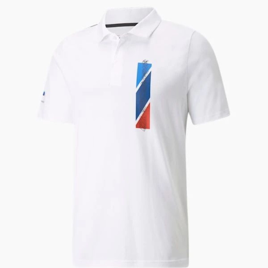 Sports * | Bmw M Motorsport Graphic Men'S Polo Shirt Puma White