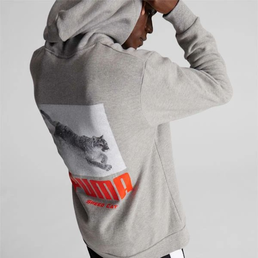 Clothing * | Puma Speed Cat Men'S Hoodie Medium Gray Heather