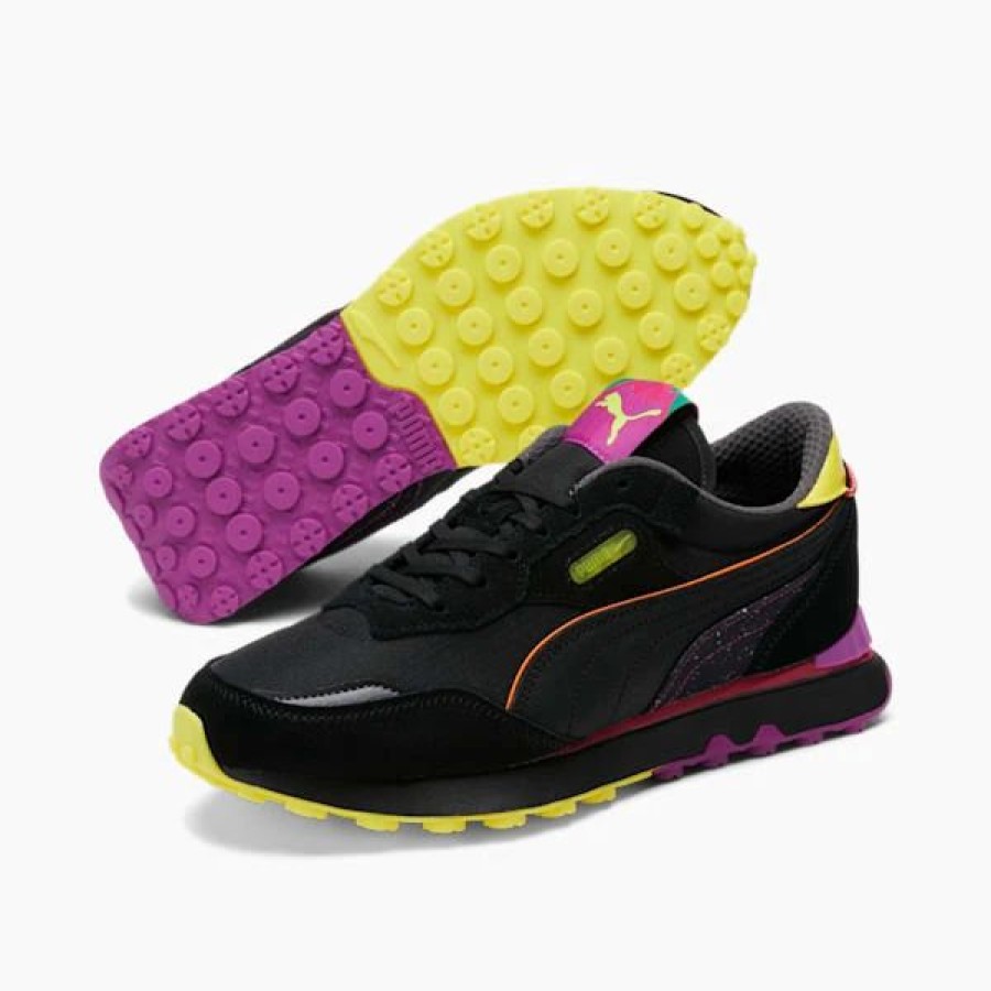 Shoes * | Rider Fv Ski Club Sneakers Puma Black-Russet Orange-Nrgy Yellow