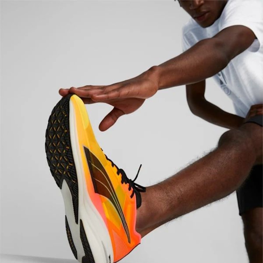 Shoes * | Puma Deviate Nitro Elite Fireglow Men'S Running Shoes Sun Stream-Sunset Glow