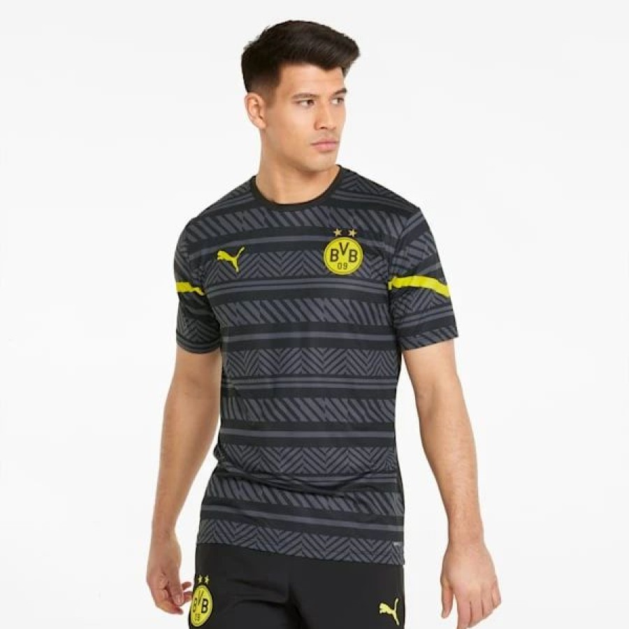 Sports * | Bvb Prematch Men'S Jersey Puma Black-Cyber Yellow