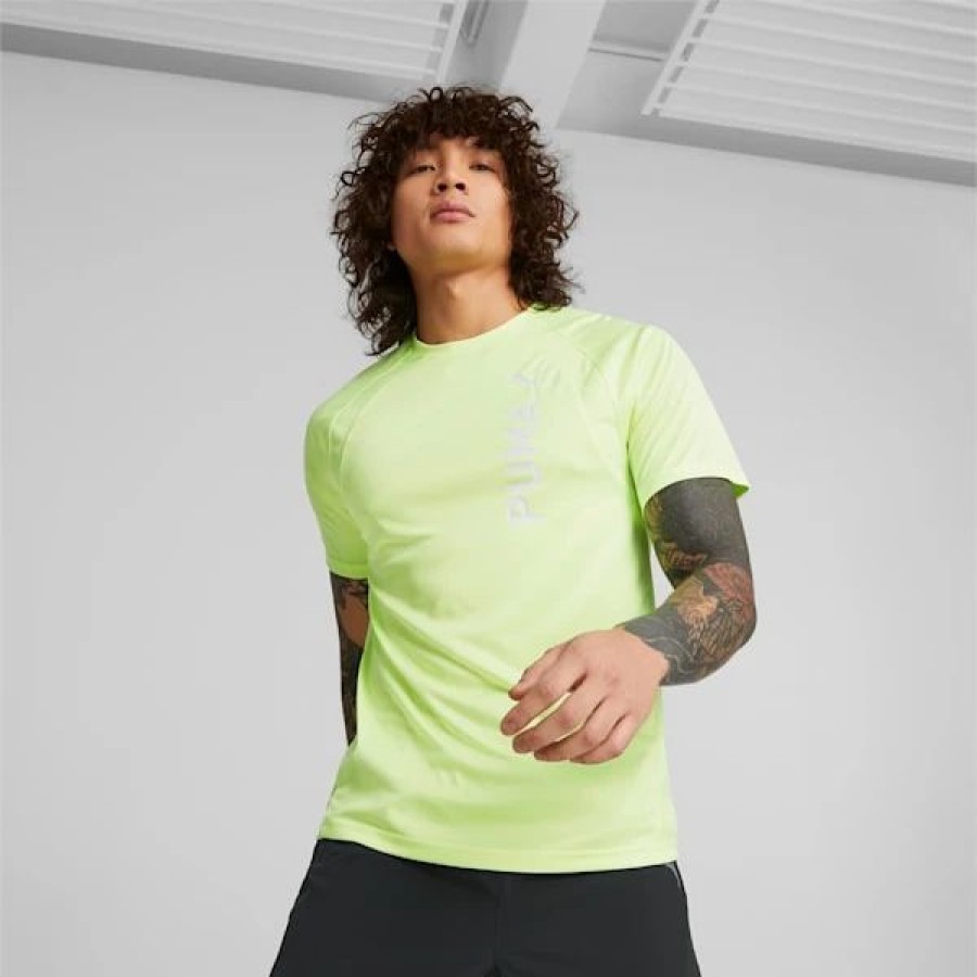 Clothing * | Puma Fit Ultrabreathe Men'S Training Tee Fast Yellow