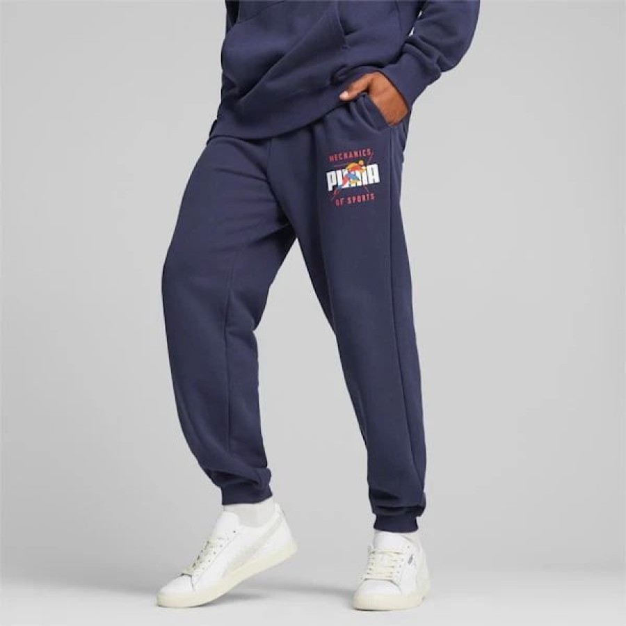 Clothing * | Track Meet Men'S Sweatpants Puma Navy