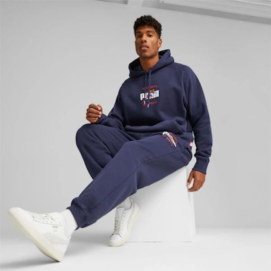 Clothing * | Track Meet Men'S Sweatpants Puma Navy