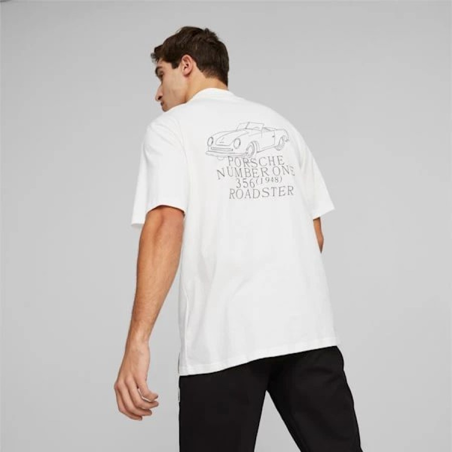 Sports * | Porsche Legacy 365 Roadster Men'S Tee Puma White