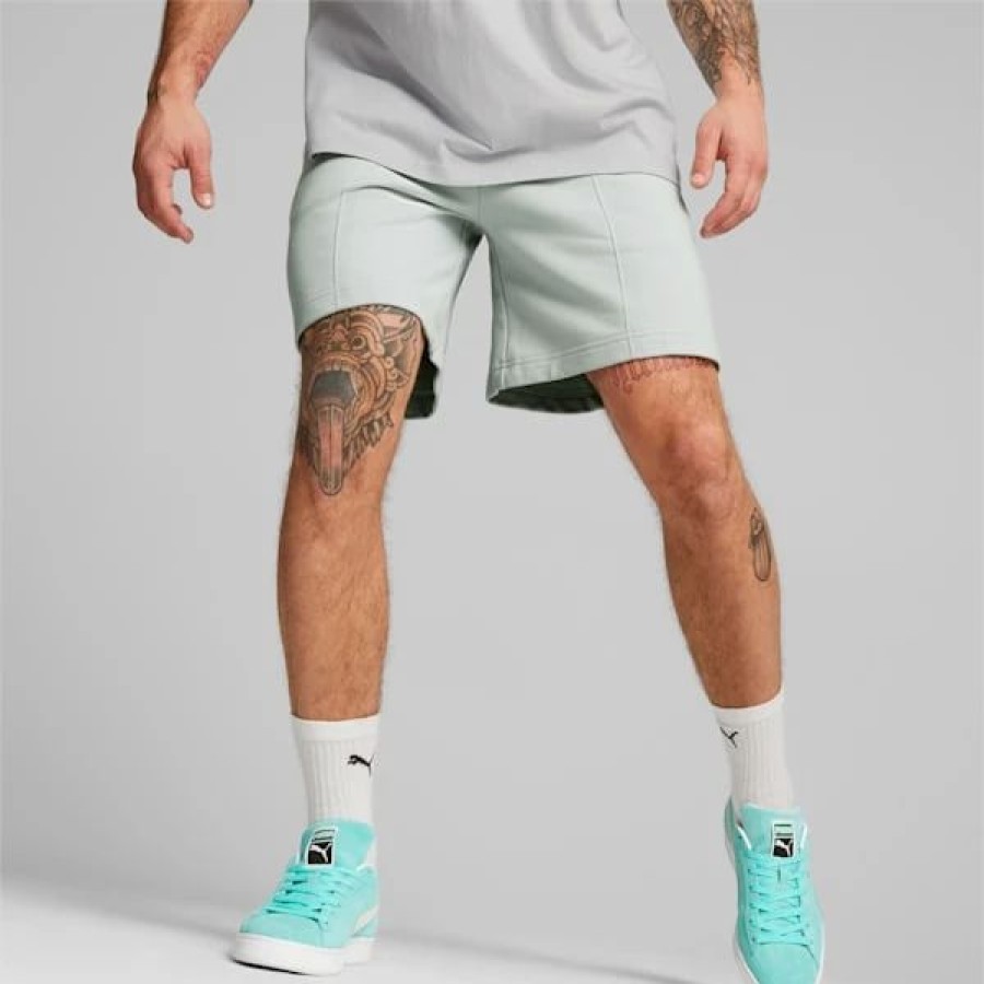 Clothing * | Puma Classics Pintuck 8 Men'S Shorts Platinum Gray