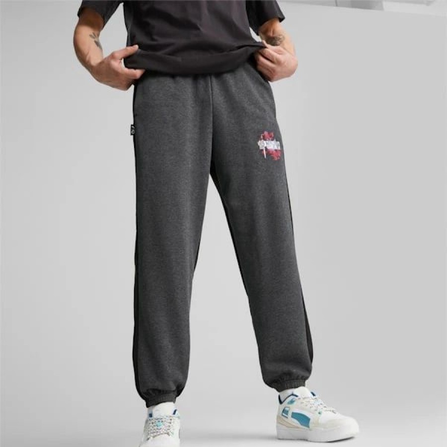 Clothing * | Puma X Final Fantasy Xiv Men'S Sweatpants Flat Dark Gray-Puma Black : Sold Out