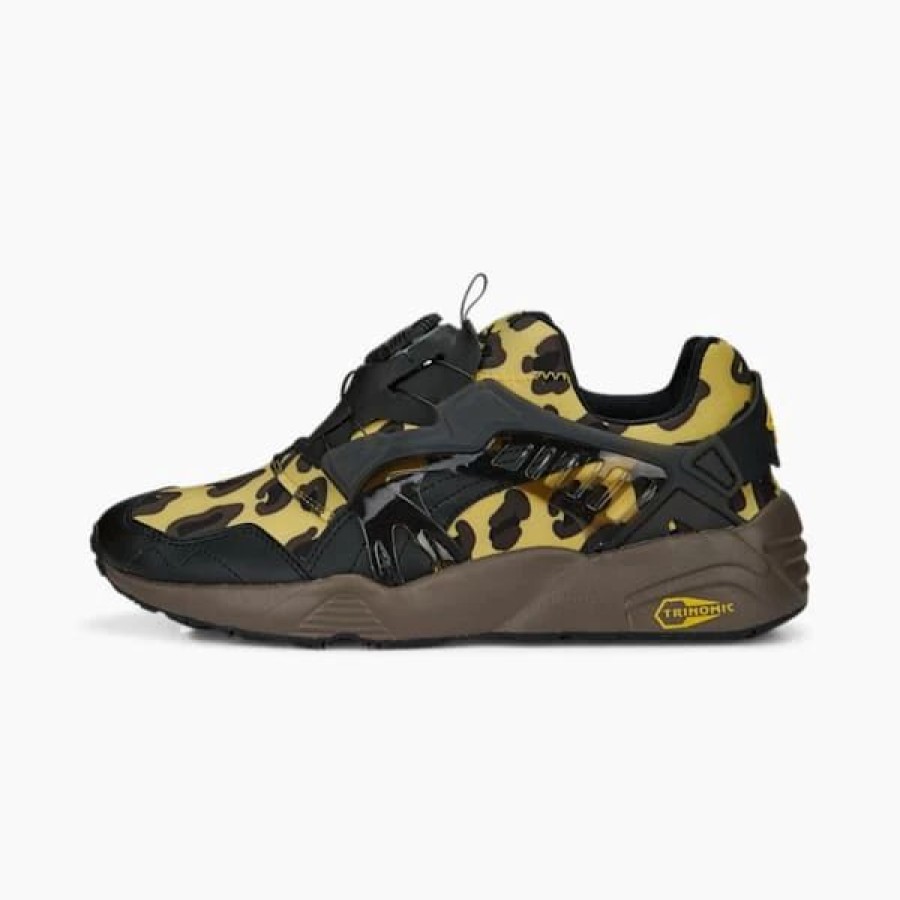 Shoes * | Puma Disc Blaze Leopard Men'S Sneakers Light Straw-Chocolate