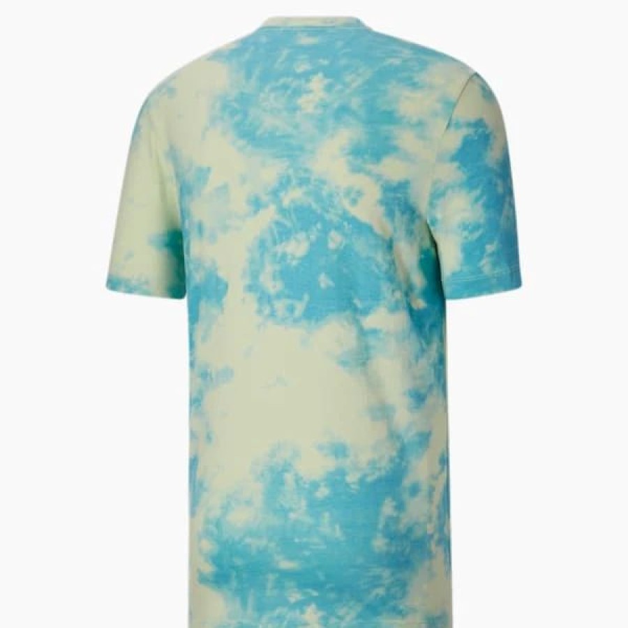 Clothing * | Puma Tie Dye Nostalgia Men'S Tee Light Mint