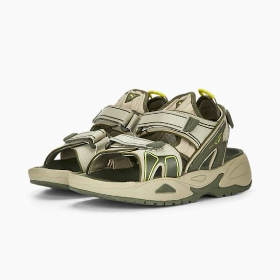 Shoes * | Puma Traek Sandals Birch Tree-Green Moss-Olive Oil