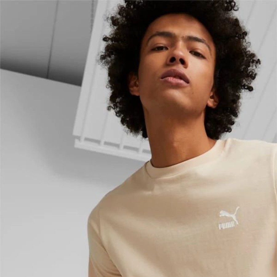 Clothing * | Puma Classics Small Men'S Logo Tee Granola