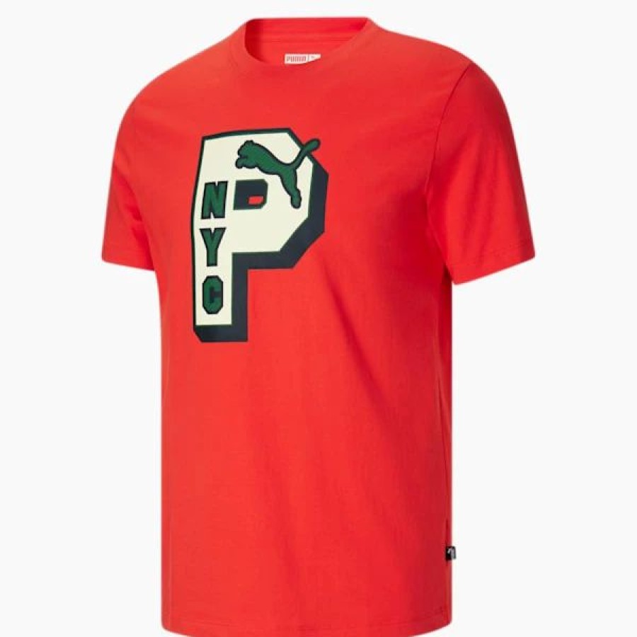 Clothing * | Puma Nyc Big P Men'S Tee Warm Earth