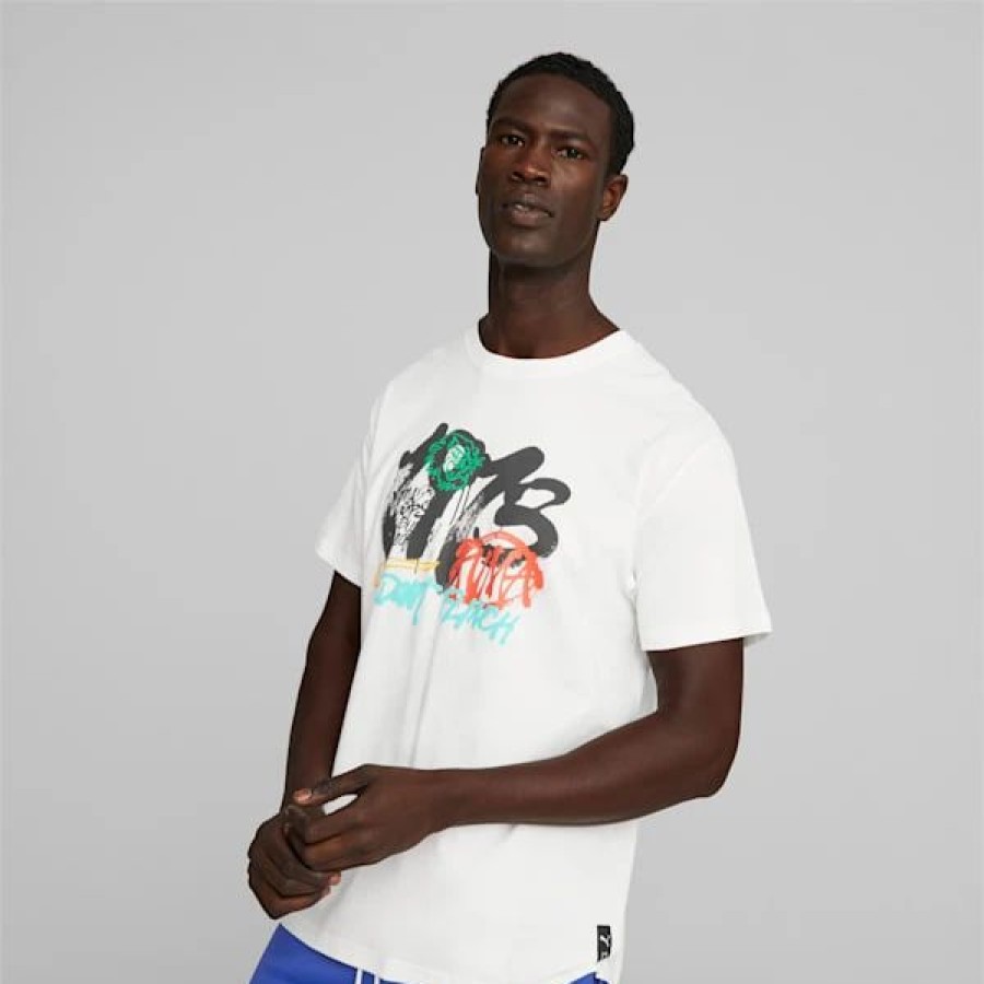 Sports * | Showcase Men'S Basketball Tee Puma White