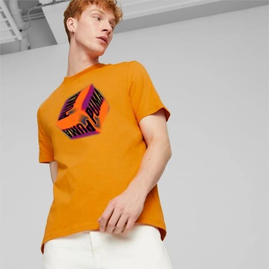 Clothing * | Sportswear By Puma Men'S Graphic Tee Orange Brick