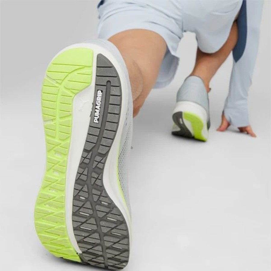 Shoes * | Puma Magnify Nitro Surge Men'S Running Shoes Platinum Gray-Lime Squeeze