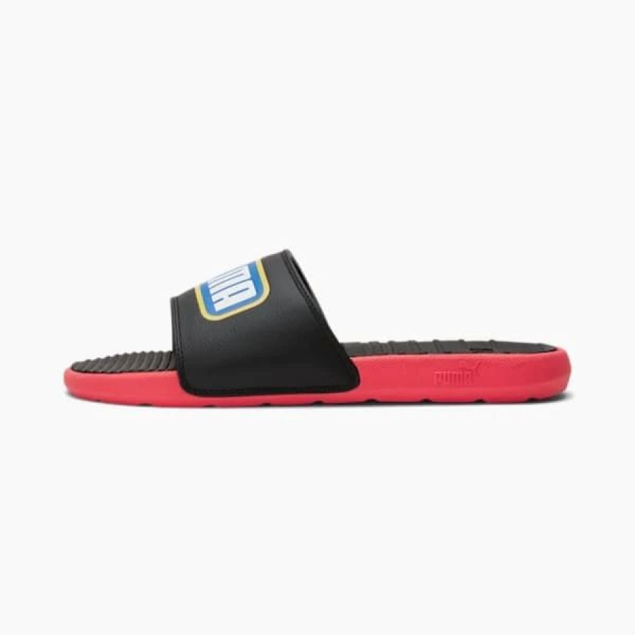 Shoes * | Cool Cat Alumni Men'S Slides Puma Black-High Risk Red-Victoria Blue