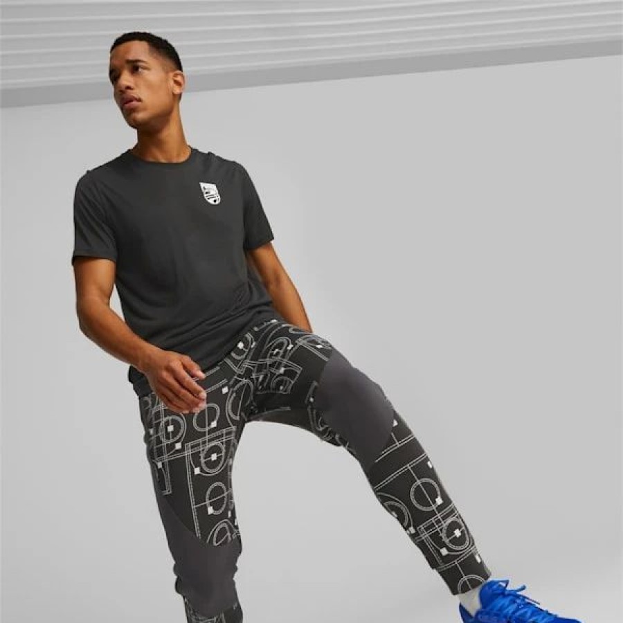 Sports * | Mvp Dime Men'S Basketball Pants Puma Black-Aop